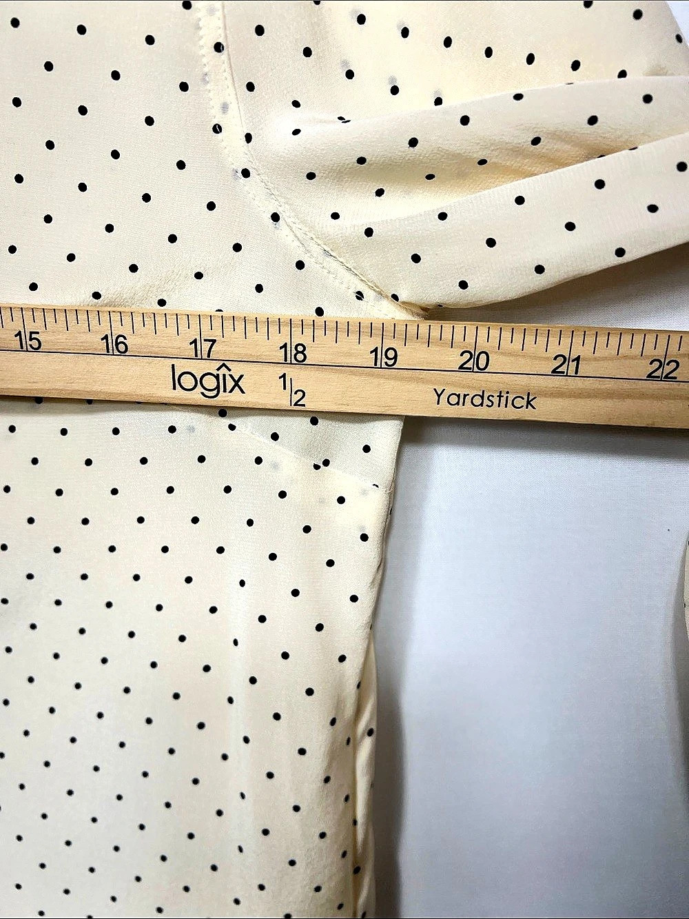 J.Crew Polka Dot Ruffle Blouse in Cream & Black Size Small - Picture 8 of 9